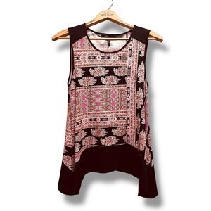 RARE‎ Vtg BCBGMAXAZRIA Top Asymmetrical XS Whimsigoth Fairy Witchy Boho